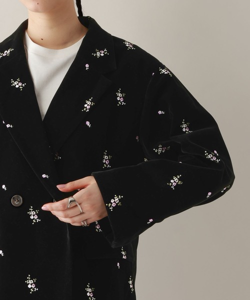 RAGEBLUE（レイジブルー）の「フラワー刺繍/ベロアテーラードジャケット（テーラードジャケット・レディース・ブラック/ブラウン・FREE）」の15枚目の写真