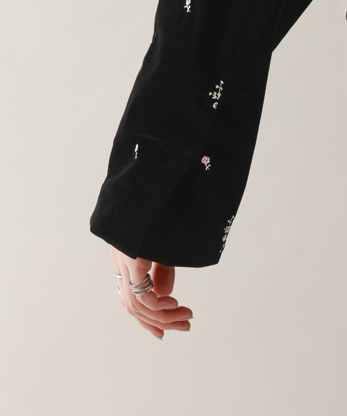 RAGEBLUE（レイジブルー）の「フラワー刺繍/ベロアテーラードジャケット（テーラードジャケット・レディース・ブラック/ブラウン・FREE）」の16枚目の写真