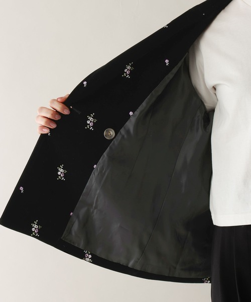 RAGEBLUE（レイジブルー）の「フラワー刺繍/ベロアテーラードジャケット（テーラードジャケット・レディース・ブラック/ブラウン・FREE）」の22枚目の写真