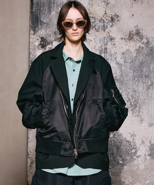 UNISEX》MA-1 Layering Relax-Over 2B Tailored Jacket/MA-1レイヤ