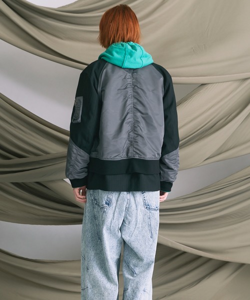UNISEX》MA-1 Layering Relax-Over 2B Tailored Jacket/MA-1レイヤ