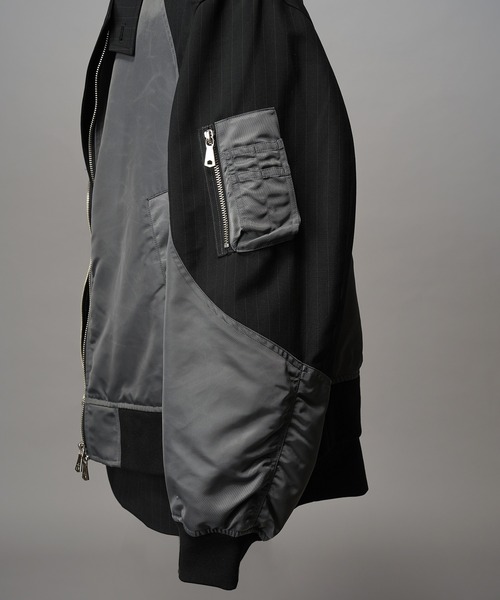 UNISEX》MA-1 Layering Relax-Over 2B Tailored Jacket/MA-1レイヤ