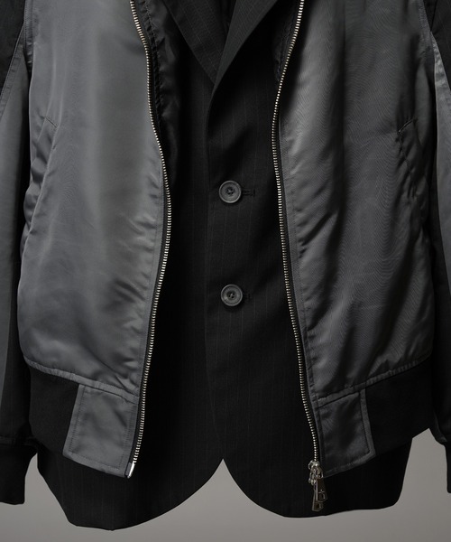 UNISEX》MA-1 Layering Relax-Over 2B Tailored Jacket/MA-1レイヤ