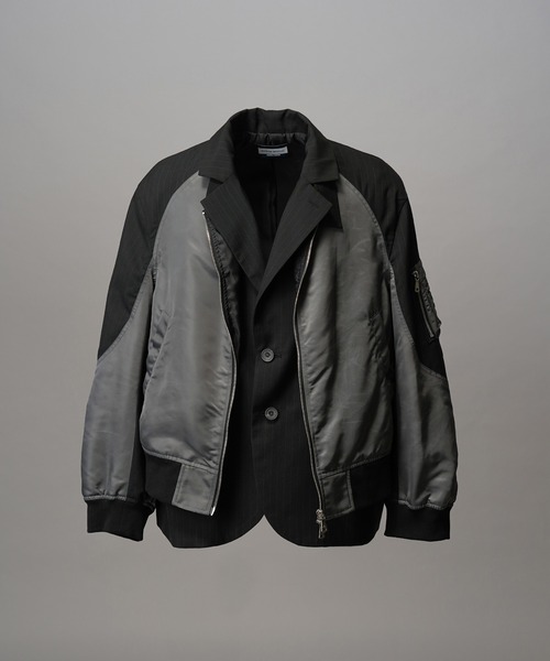 ジャケット・アウター MAISON SPECIAL MA-1 Layering Jacket UNISEX》MA-1 Layering Relax-Over 2B Tailored Jacket/MA-1レイヤ