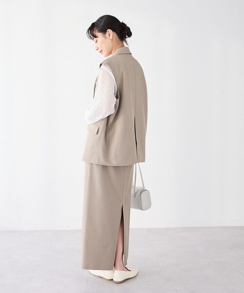 CRAFT STANDARD BOUTIQUE（クラフトスタンダードブティック）の「＜セレモニー／ハレの日＞カットアウトヘムIラインスカート◆（スカート・レディース・ベージュ/ブラック・M/L）」の16枚目の写真