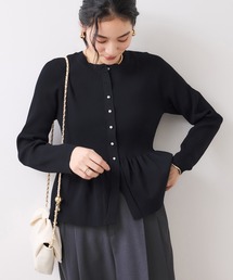 VIS | 【美得】ペプラムニットカーディガン/イージーケア(カーディガン/ボレロ)