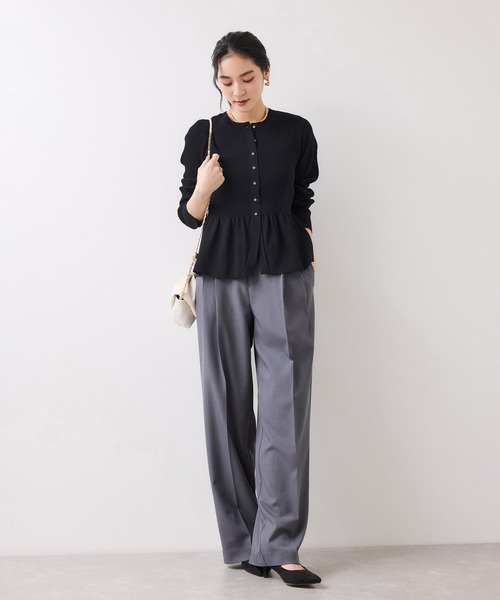 VIS（ビス）の「【美得】ペプラムニットカーディガン/イージーケア（カーディガン/ボレロ・レディース・ホワイト/ネイビー/サックスブルー・FREE）」の21枚目の写真