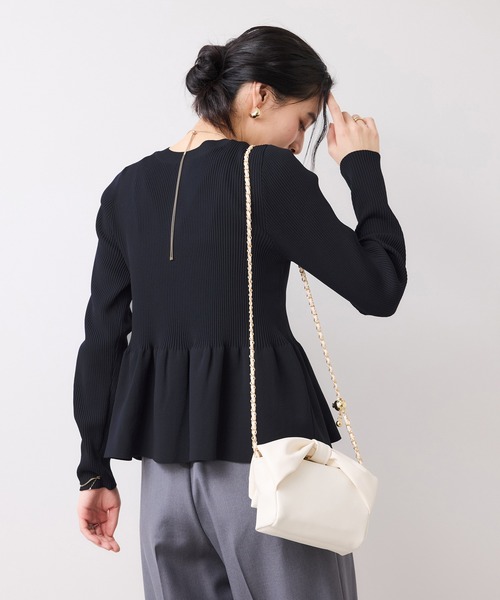 VIS（ビス）の「【美得】ペプラムニットカーディガン/イージーケア（カーディガン/ボレロ・レディース・ホワイト/ネイビー/サックスブルー・FREE）」の22枚目の写真