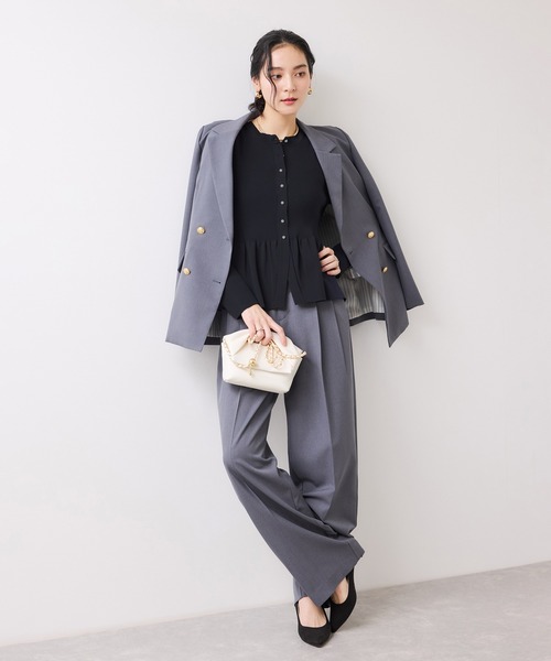 VIS（ビス）の「【美得】ペプラムニットカーディガン/イージーケア（カーディガン/ボレロ・レディース・ホワイト/ネイビー/サックスブルー・FREE）」の18枚目の写真