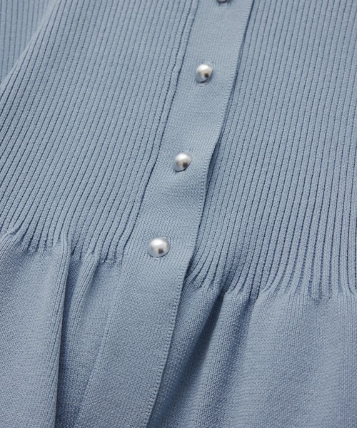 VIS（ビス）の「【美得】ペプラムニットカーディガン/イージーケア（カーディガン/ボレロ・レディース・ホワイト/ネイビー/サックスブルー・FREE）」の8枚目の写真