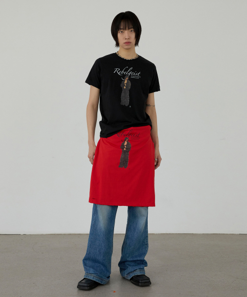 ANOTHERYOUTH（アナザーユース）の「スナイパー ダメージドTシャツ - ブラック（Tシャツ/カットソー・メンズ・その他・1/2/3）」の3枚目の写真
