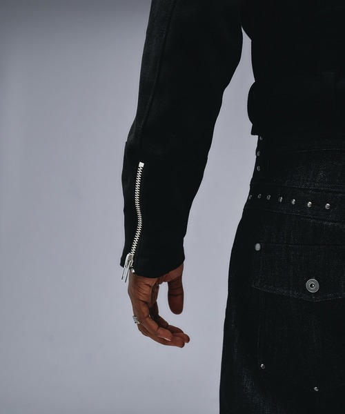 ANDER HUNK(アンダーハンク)の「Faux Suede Riders Jacket / フェイクスエードライダースジャケット(ライダースジャケット・メンズ・バーガンディー/ベージュ/ブラック・SMALL/MEDIUM/LARGE)」の15枚目の写真