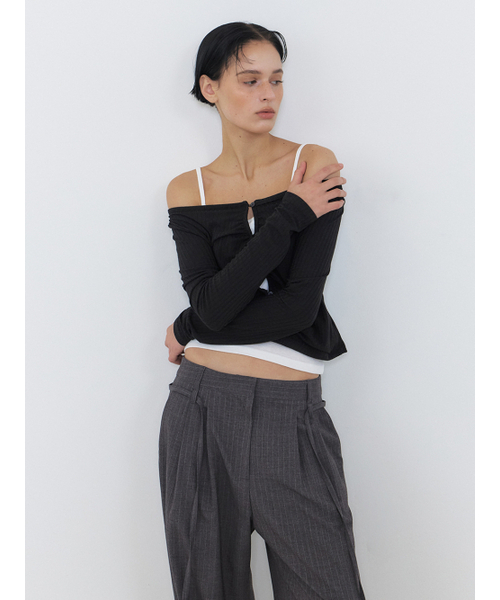 ETMON(エトモン)の「Double Belt Slacks, Stripe(スラックス・レディース・その他・S/M)」の4枚目の写真