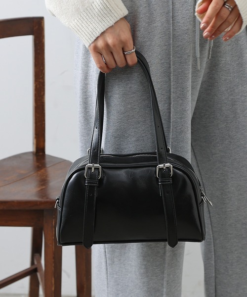 COLONY 2139（コロニートゥーワンスリーナイン）の「ヴィンテージ合皮ミニボストンバッグ（ボストンバッグ・レディース・レッド/ブラウン/ブラック・FREE）」の4枚目の写真