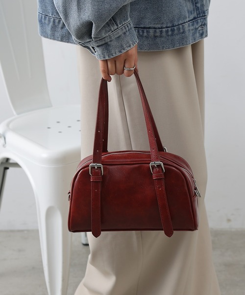 COLONY 2139（コロニートゥーワンスリーナイン）の「ヴィンテージ合皮ミニボストンバッグ（ボストンバッグ・レディース・レッド/ブラウン/ブラック・FREE）」の17枚目の写真