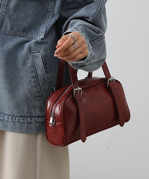 COLONY 2139（コロニートゥーワンスリーナイン）の「ヴィンテージ合皮ミニボストンバッグ（ボストンバッグ・レディース・レッド/ブラウン/ブラック・FREE）」の18枚目の写真