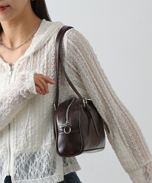 COLONY 2139（コロニートゥーワンスリーナイン）の「ヴィンテージ合皮ミニボストンバッグ（ボストンバッグ・レディース・レッド/ブラウン/ブラック・FREE）」の12枚目の写真