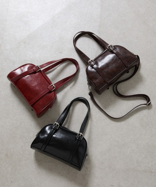 COLONY 2139（コロニートゥーワンスリーナイン）の「ヴィンテージ合皮ミニボストンバッグ（ボストンバッグ・レディース・レッド/ブラウン/ブラック・FREE）」の22枚目の写真