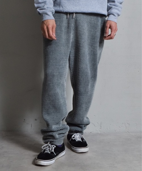 DOUBLE STEAL（ダブルスティール）の「DSピグメントワッフルニットイージーテーパードパンツ（その他パンツ・メンズ・グレー/バーガンディー・LARGE/MEDIUM/SMALL）」の12枚目の写真