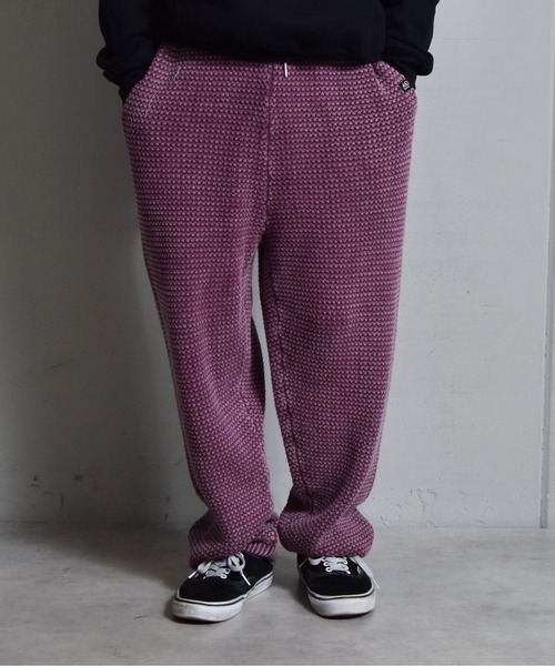 DOUBLE STEAL（ダブルスティール）の「DSピグメントワッフルニットイージーテーパードパンツ（その他パンツ・メンズ・グレー/バーガンディー・LARGE/MEDIUM/SMALL）」の17枚目の写真