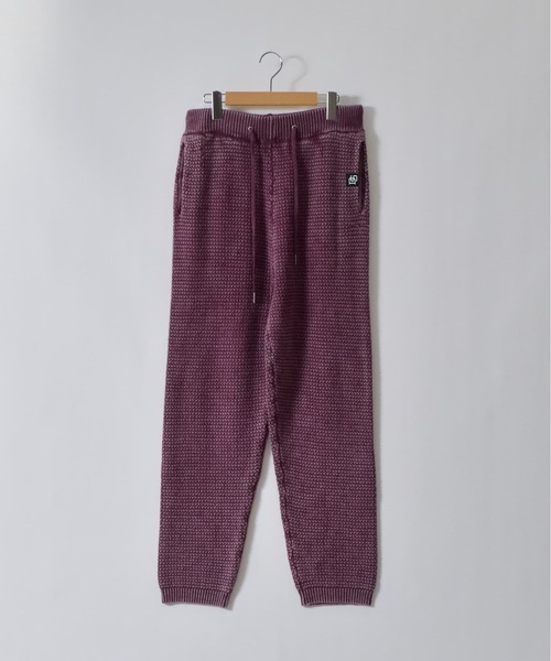DOUBLE STEAL（ダブルスティール）の「DSピグメントワッフルニットイージーテーパードパンツ（その他パンツ・メンズ・グレー/バーガンディー・LARGE/MEDIUM/SMALL）」の3枚目の写真