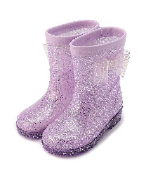 Ampersand(アンパサンド)の「キラキラレインシューズ(レインシューズ・キッズ・オフホワイト/ミント/ラベンダー・20/19/18/17/16/15 /14)」の1枚目の写真