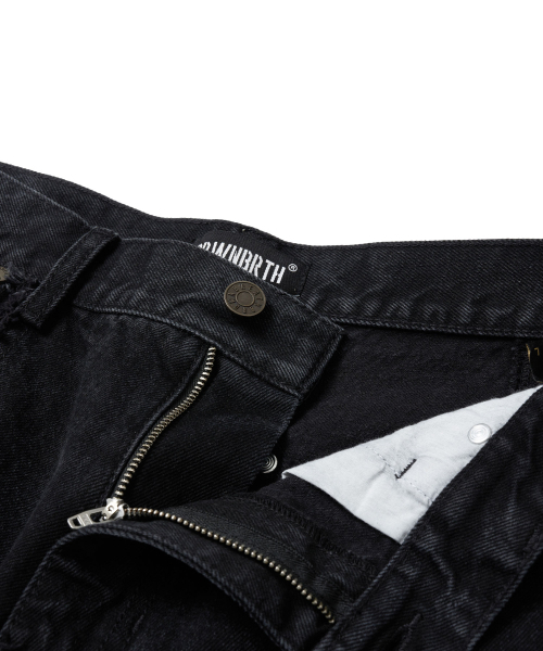 BROWNBREATH（ブラウンブレス）の「RAW EDGE LINE DENIM PANTS - BLACK（デニムパンツ・レディース・その他・M/S/L/XL）」の4枚目の写真
