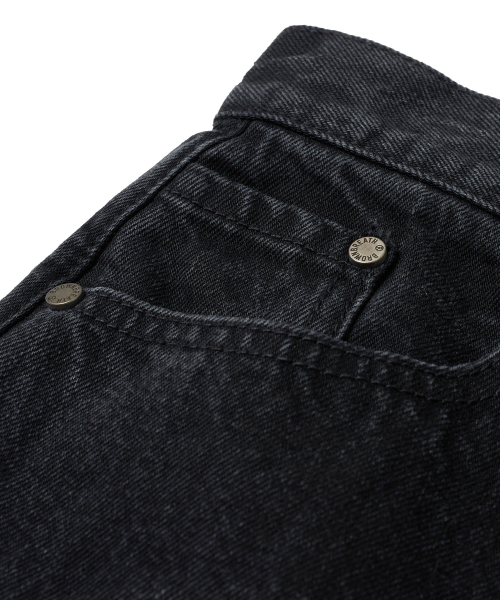 BROWNBREATH（ブラウンブレス）の「RAW EDGE LINE DENIM PANTS - BLACK（デニムパンツ・レディース・その他・M/S/L/XL）」の6枚目の写真