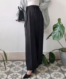 リボンワイドスラックス(裏地なし)