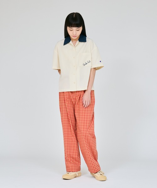 Champion(チャンピオン)の「【Champion/チャンピオン】レディース ボウリングシャツ(シャツ/ブラウス・レディース・ダークネイビー/オフホワイト/イエロー系その他・LARGE/MEDIUM)」の10枚目の写真