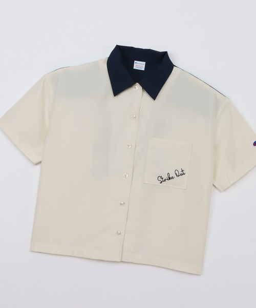 Champion(チャンピオン)の「【Champion/チャンピオン】レディース ボウリングシャツ(シャツ/ブラウス・レディース・ダークネイビー/オフホワイト/イエロー系その他・LARGE/MEDIUM)」の21枚目の写真