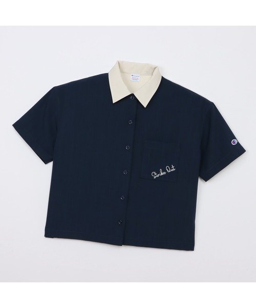 Champion(チャンピオン)の「【Champion/チャンピオン】レディース ボウリングシャツ(シャツ/ブラウス・レディース・ダークネイビー/オフホワイト/イエロー系その他・LARGE/MEDIUM)」の13枚目の写真