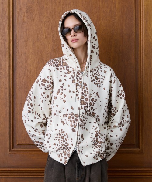 soerte(ソエルテ)の「Heavy Weight Double Zip-Up Hoodie (All-over pattern) /ヘビーウェイトダブルジップフーディー【短丈】(パーカー・メンズ・リアルツリーカモ/レオパード/ブラウン系カモフラージュ/ホワイト×ブラウン・2/1/3)」の17枚目の写真