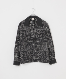 B.C STOCK | 【Deux Allures/ドゥ アリュール】エンブロイダリー オープンカラーシャツ(シャツ/ブラウス)