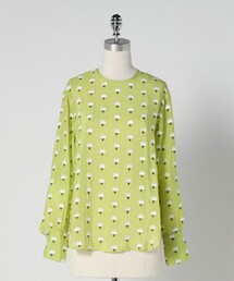 ＜LOEFF＞スパンコール フラワー  クルーネック ブラウス