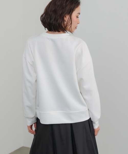 Bou Jeloud（ブージュルード）の「スクエアアートプルオーバー（Tシャツ/カットソー・レディース・チャコールグレー/オフホワイト・FREE）」の6枚目の写真