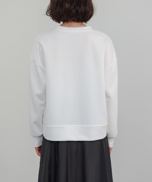 Bou Jeloud（ブージュルード）の「スクエアアートプルオーバー（Tシャツ/カットソー・レディース・チャコールグレー/オフホワイト・FREE）」の12枚目の写真