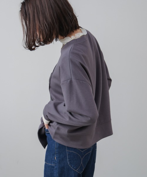 Bou Jeloud（ブージュルード）の「スクエアアートプルオーバー（Tシャツ/カットソー・レディース・チャコールグレー/オフホワイト・FREE）」の17枚目の写真