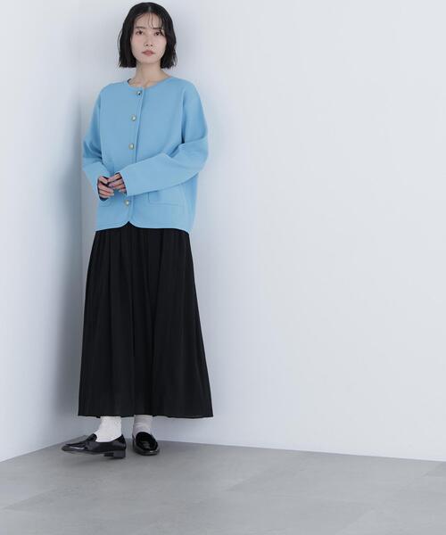 N.（N. Natural Beauty Basic）（エヌエヌナチュラルビューティーベーシック）の「【PS/低身長サイズ】楊柳フレアスカート（スカート・レディース・ブラック/オフホワイト/キャメル・MEDIUM/P/S）」の5枚目の写真