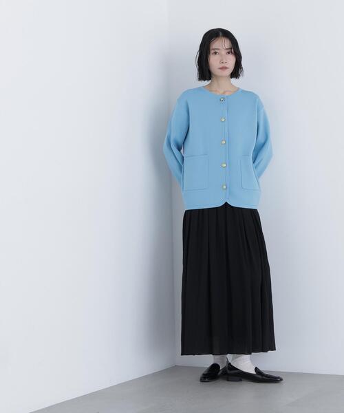 N.（N. Natural Beauty Basic）（エヌエヌナチュラルビューティーベーシック）の「【PS/低身長サイズ】楊柳フレアスカート（スカート・レディース・ブラック/オフホワイト/キャメル・MEDIUM/P/S）」の7枚目の写真