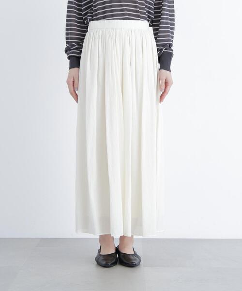 N.（N. Natural Beauty Basic）（エヌエヌナチュラルビューティーベーシック）の「【PS/低身長サイズ】楊柳フレアスカート（スカート・レディース・ブラック/オフホワイト/キャメル・MEDIUM/P/S）」の16枚目の写真