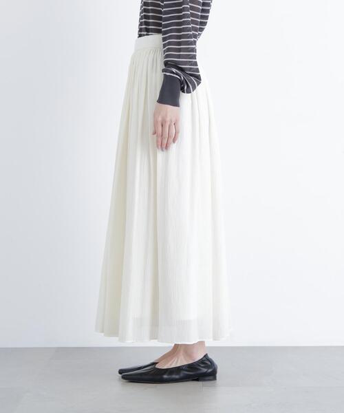 N.（N. Natural Beauty Basic）（エヌエヌナチュラルビューティーベーシック）の「【PS/低身長サイズ】楊柳フレアスカート（スカート・レディース・ブラック/オフホワイト/キャメル・MEDIUM/P/S）」の17枚目の写真