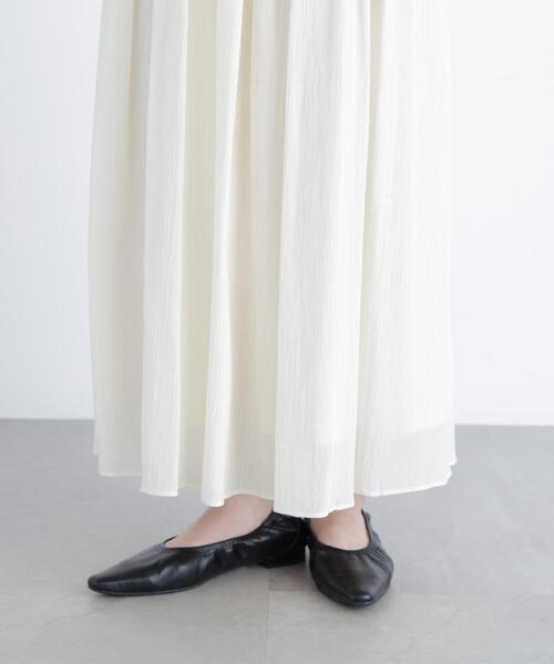 N.（N. Natural Beauty Basic）（エヌエヌナチュラルビューティーベーシック）の「【PS/低身長サイズ】楊柳フレアスカート（スカート・レディース・ブラック/オフホワイト/キャメル・MEDIUM/P/S）」の21枚目の写真