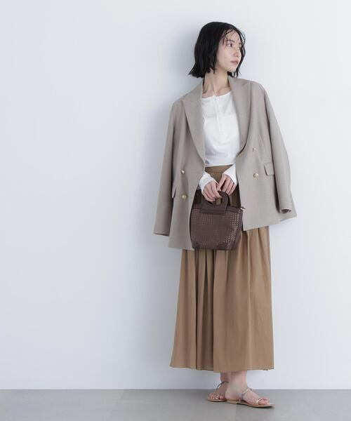 N.（N. Natural Beauty Basic）（エヌエヌナチュラルビューティーベーシック）の「【PS/低身長サイズ】楊柳フレアスカート（スカート・レディース・ブラック/オフホワイト/キャメル・MEDIUM/P/S）」の9枚目の写真