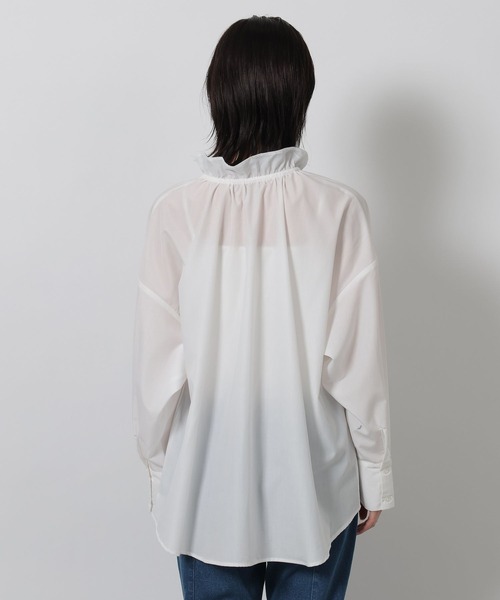 LAKOLE（ラコレ）の「フリルネックブラウス / 642697（その他トップス・レディース・ホワイト/その他1/サックスブルー・FREE）」の19枚目の写真