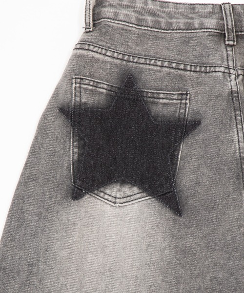 Figments(フィグメンツ)の「バックスターワイドデニム(デニムパンツ・レディース・ブラック・MEDIUM/SMALL)」の4枚目の写真