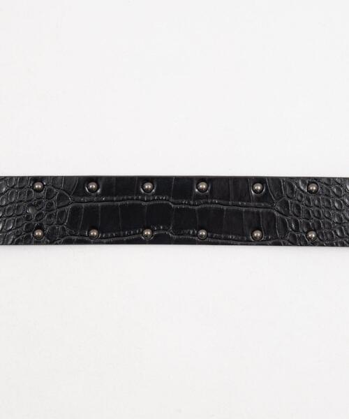 SHORT ROUND（ショートラウンド）の「SHORT ROUND/【26年春夏新作】クロコスタッズベルト（ベルト・メンズ・ブラック/ホワイト・FREE）」の14枚目の写真