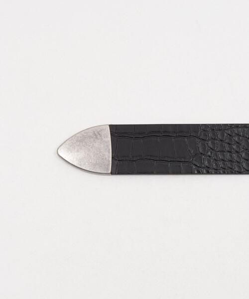 SHORT ROUND（ショートラウンド）の「SHORT ROUND/【26年春夏新作】クロコスタッズベルト（ベルト・メンズ・ブラック/ホワイト・FREE）」の15枚目の写真