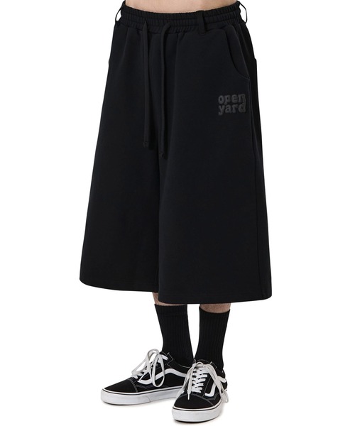 OY(オーワイ)の「『OY/オーワイ』PUFF LOGO SWEAT SHORTS/パフロゴショートスウェットパンツ(スウェットパンツ・メンズ・ブラック/グレー・L/M)」の1枚目の写真