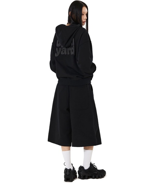 OY(オーワイ)の「『OY/オーワイ』PUFF LOGO SWEAT SHORTS/パフロゴショートスウェットパンツ(スウェットパンツ・メンズ・ブラック/グレー・L/M)」の8枚目の写真